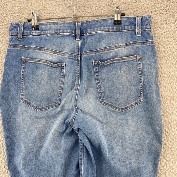 Chicos Jeans Womens 1.5 US 10 Blue Platinum Boyfriend Ankle Light Wash Stretch - Picture 4 of 13